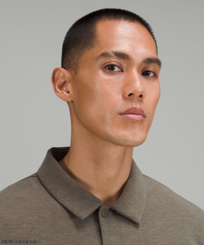 Lululemon Verkauf DELULU624 | Gridliner Fleece-overshirt Melierter Johannisbrotbraun